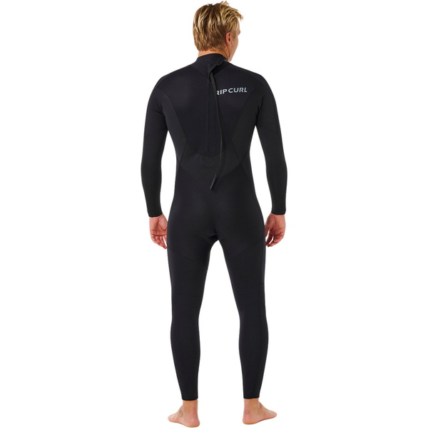 2026 Rip Curl Mens Trad 3/2mm Flatlock Back Zip Wetsuit 18EMFS - Black